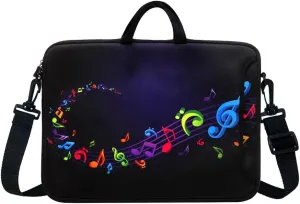 11.6-Inch to 12.5-Inch Neoprene Laptop Shoulder Messenger Bag Case Sleeve for 11 11.6 12 12.5" Inch Chromebook/Tablet/Notebook/Macbook Pro/Air (Musical Note)