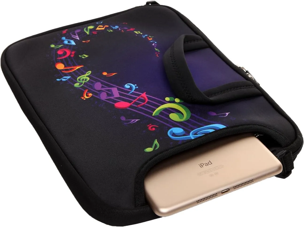 11.6-Inch to 12.5-Inch Neoprene Laptop Shoulder Messenger Bag Case Sleeve for 11 11.6 12 12.5" Inch Chromebook/Tablet/Notebook/Macbook Pro/Air (Musical Note)