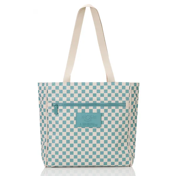 ALOHA COLLECTION GO TO TOTE / PETITE CHECK / TIDE SANDSTONE