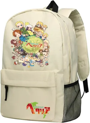 Anime Axis Powers Hetalia Backpack School Bag Rucksack Daypack Bag 5
