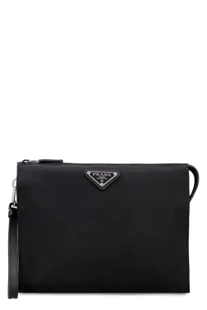 BLACK RE-NYLON POUCH