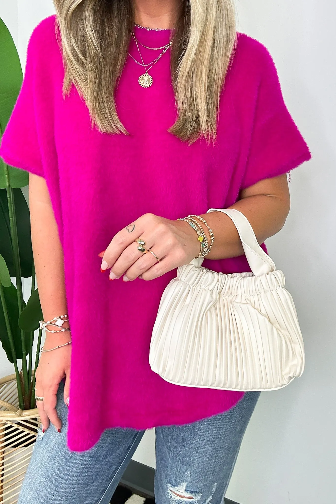 Britt Vegan Leather Pleated Crossbody Bucket Bag