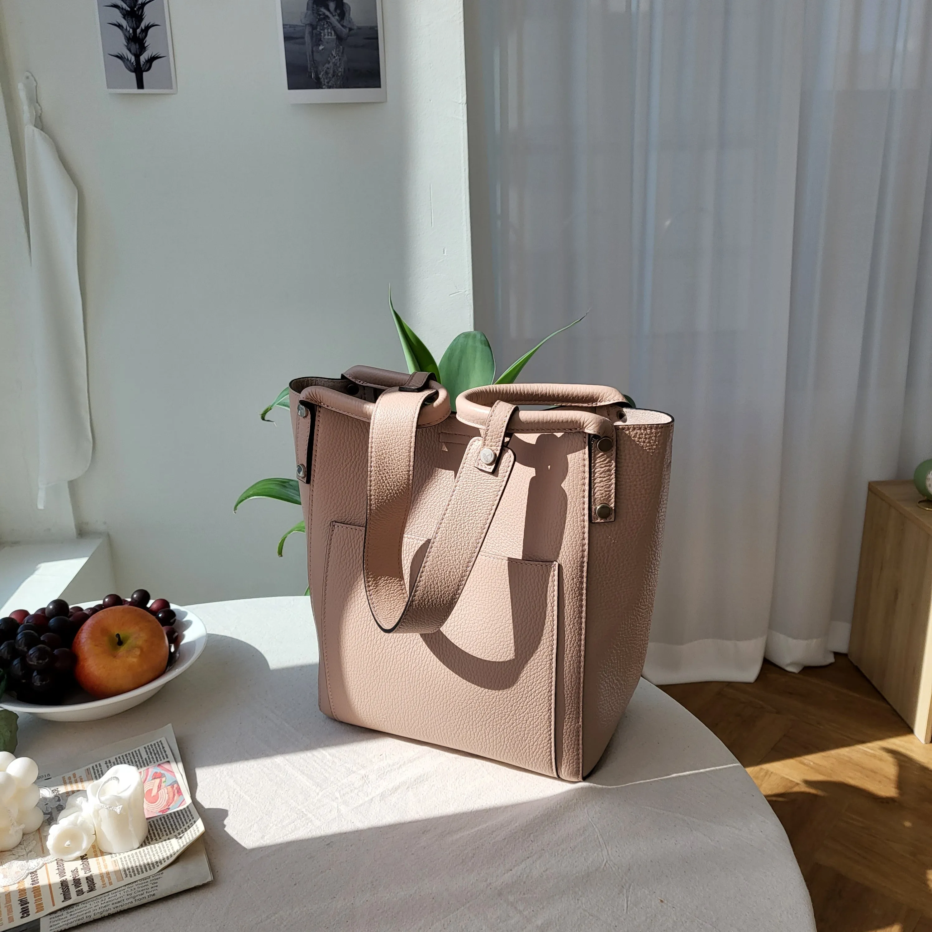 Carro Positano Italy Italian Leather Bucket bag Inner pouch included