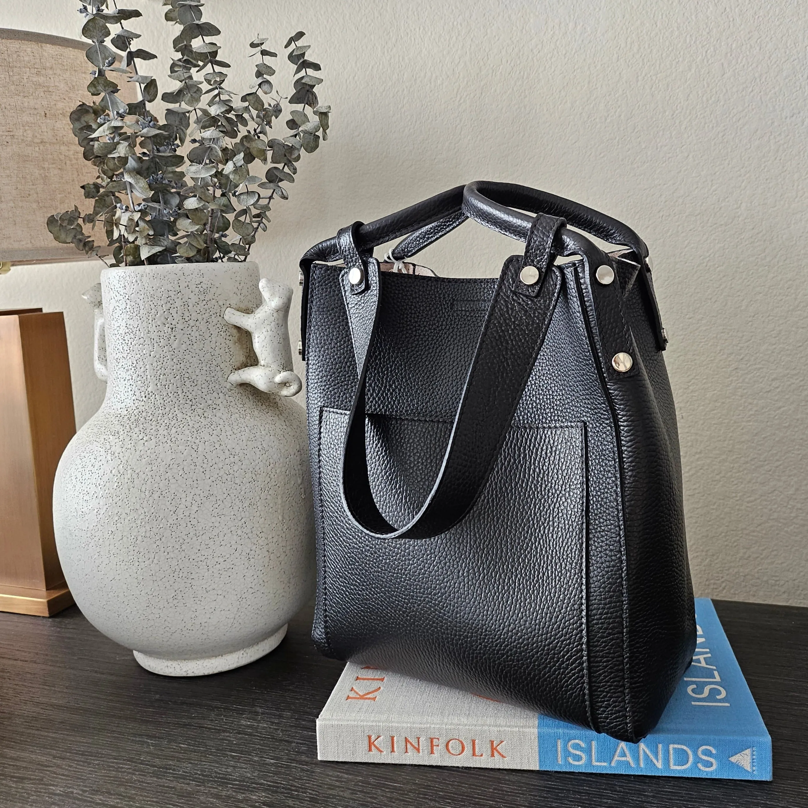 Carro Positano Italy Italian Leather Bucket bag Inner pouch included