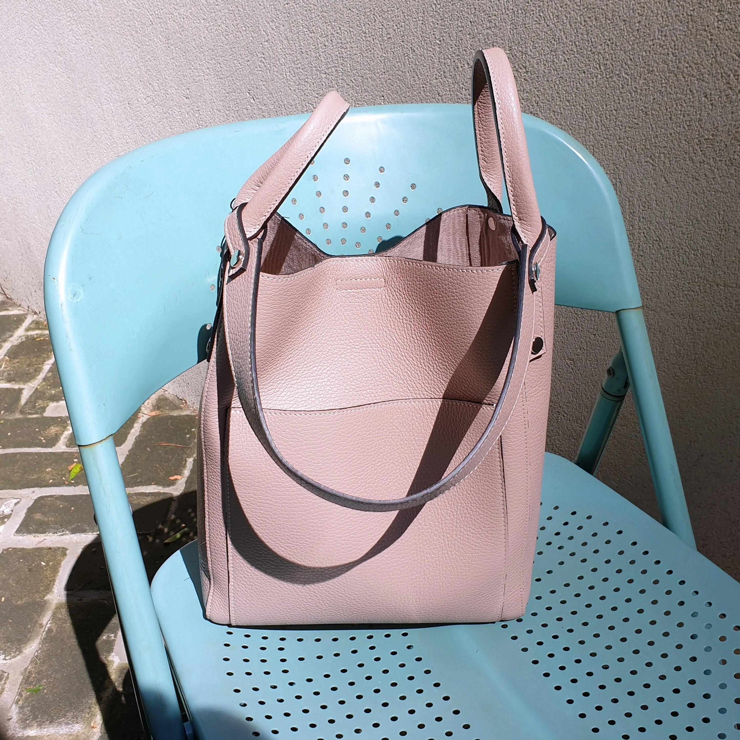 Carro Positano Italy Italian Leather Bucket bag Inner pouch included