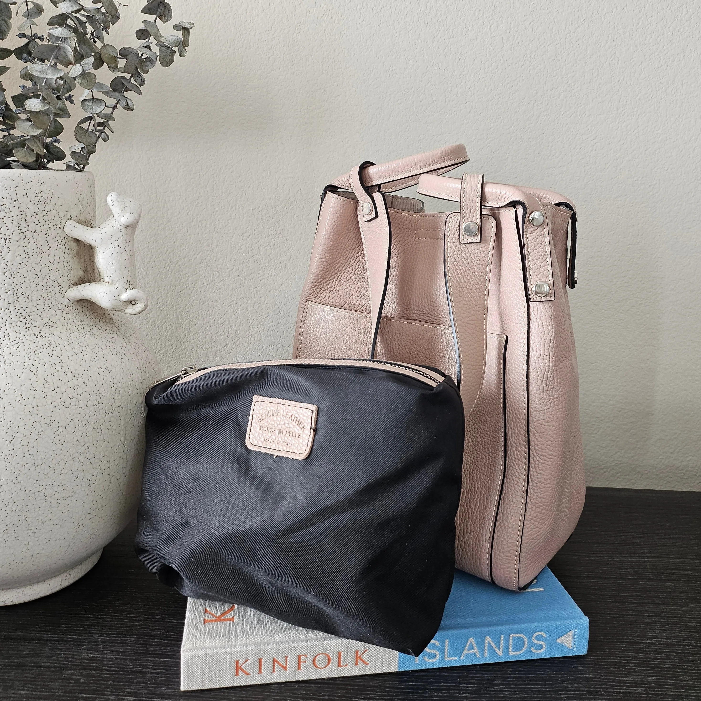 Carro Positano Italy Italian Leather Bucket bag Inner pouch included