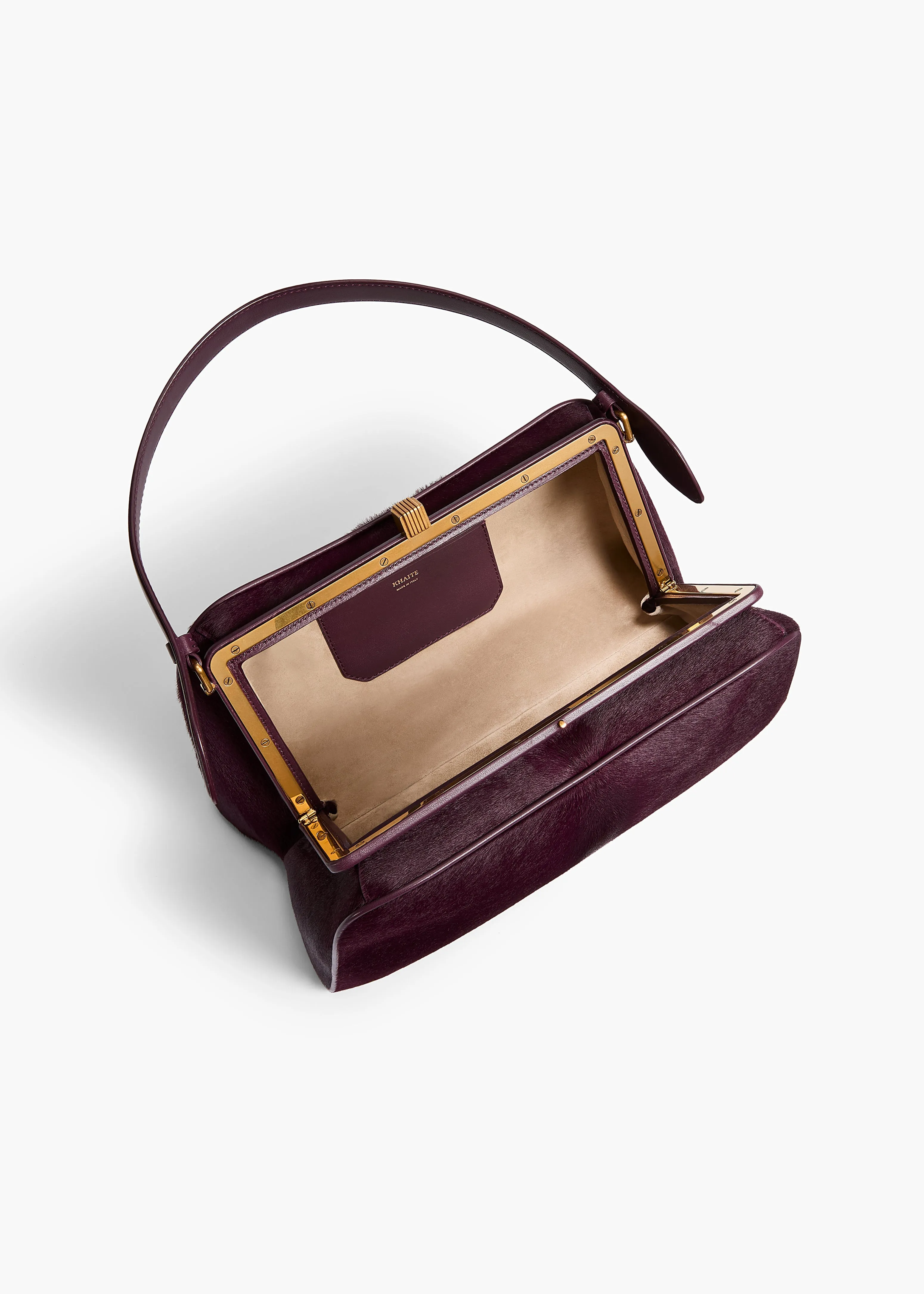 Cate Bag in Eggplant Haircalf