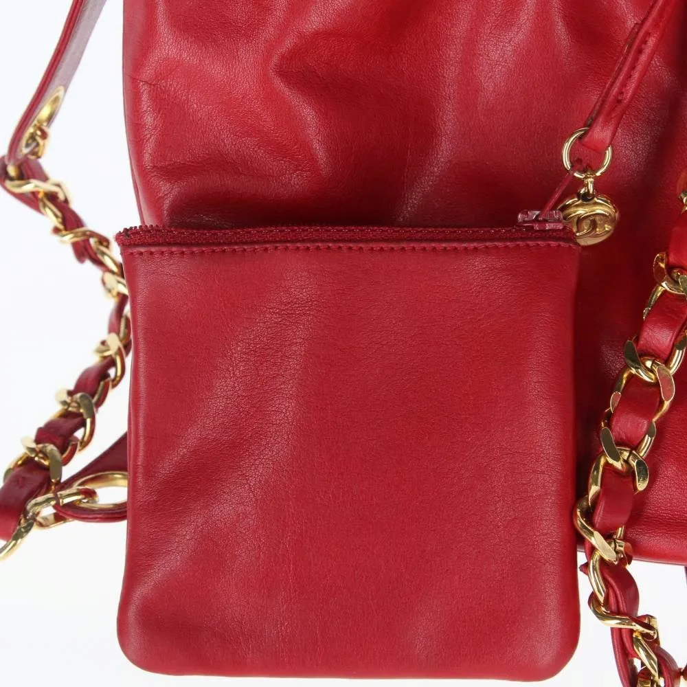 Chanel Red Bucket Bag - '90s