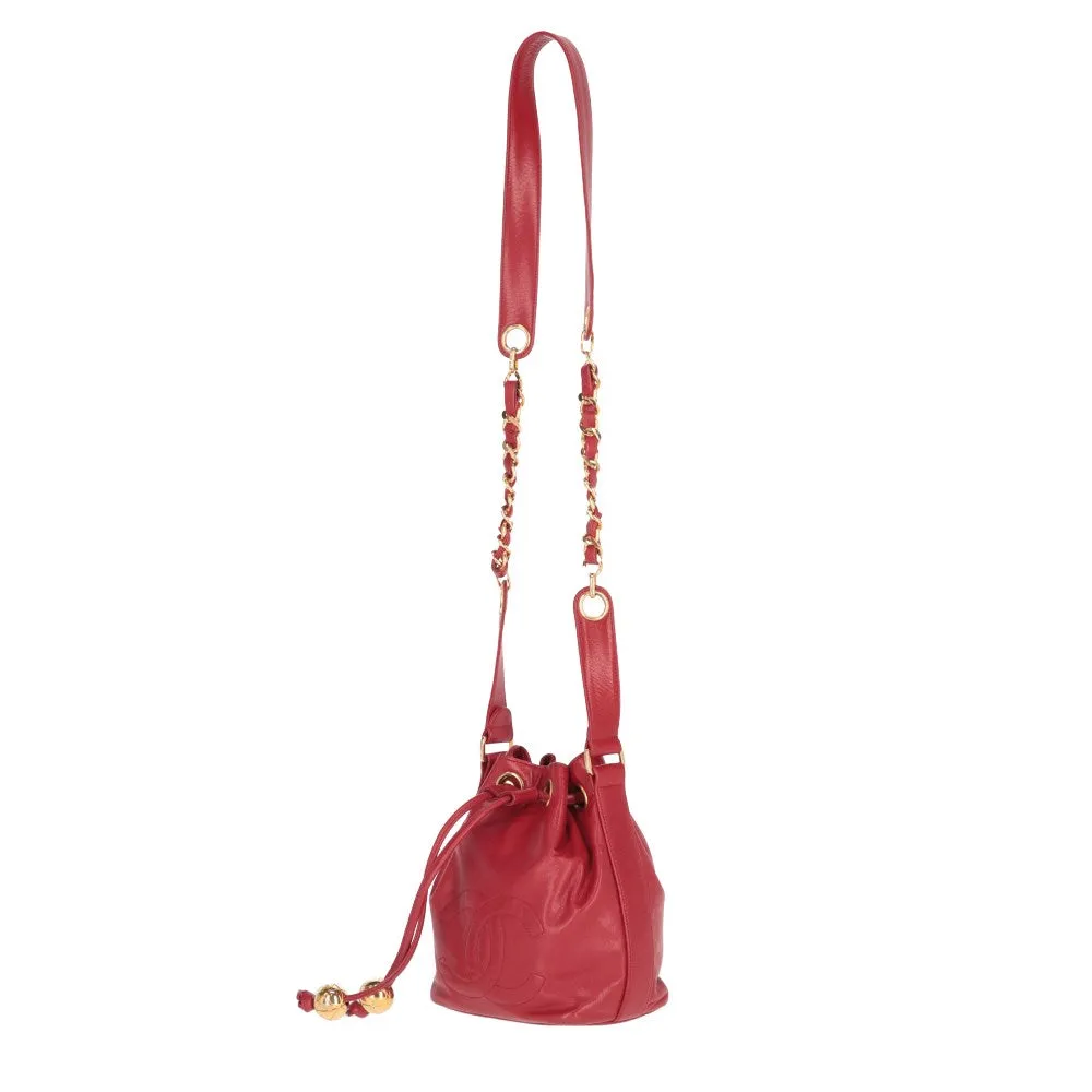Chanel Red Bucket Bag - '90s