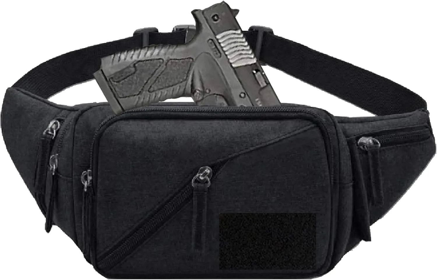 Concealed Carry Pistol Waist bag Tactical Conceal Carry Pistol Bag Fanny Packs Handgun Holster Pouch with Bottle&Gun Holder Fits 1911 Glock etc