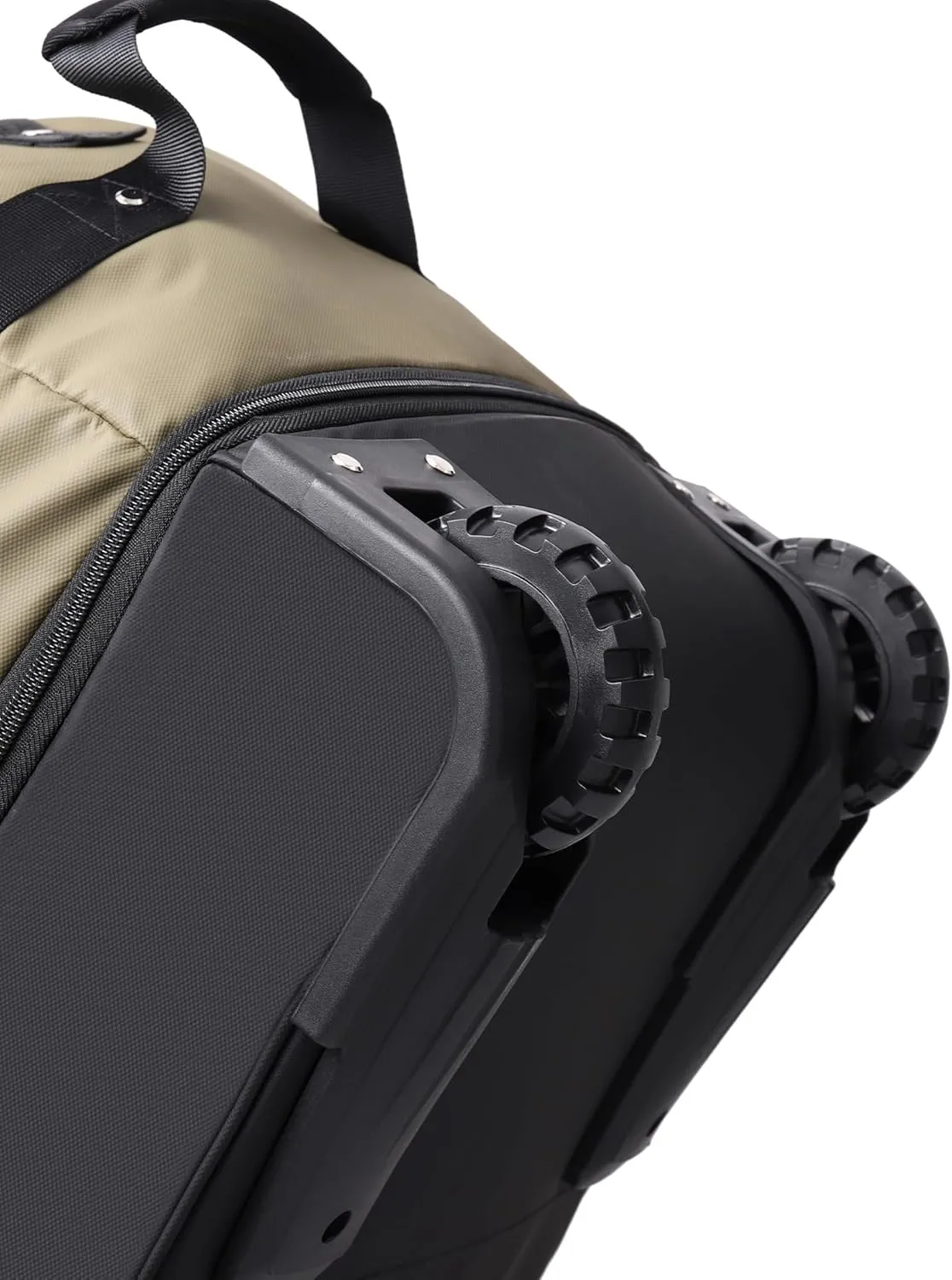 CONTAIL 32 Soft-side 110L Expandable 140L Rolling Duffle Bag with 2 Inline Wheels,Convertible Weekend Travel Bag with Bungee-Cord System,Army Green