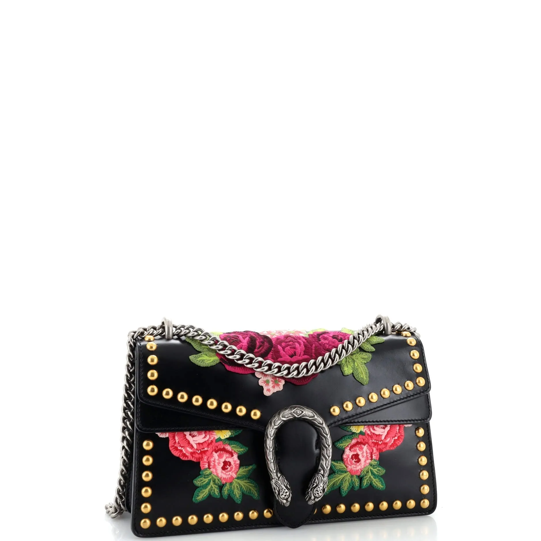 Dionysus Bag Embroidered Studded Leather Small