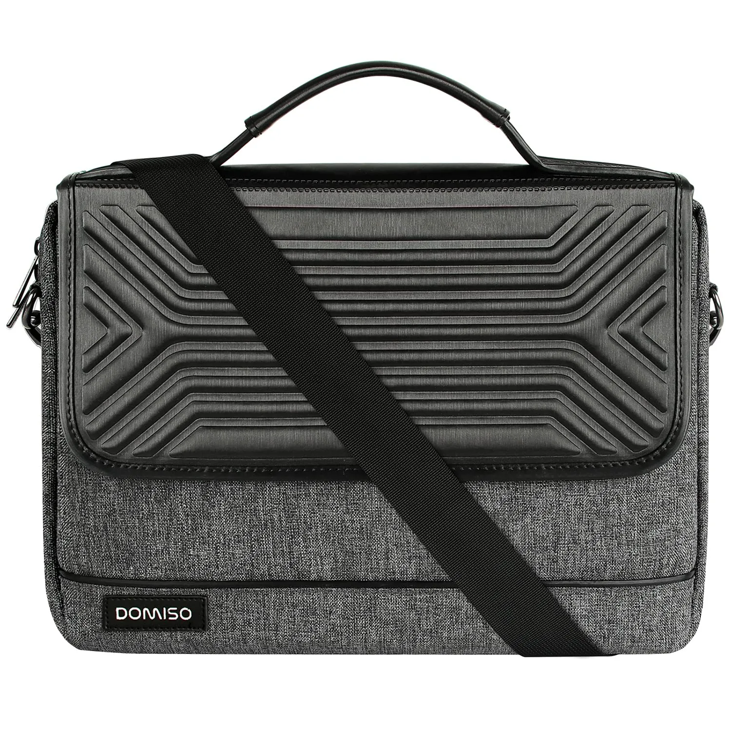 DOMISO 17 Inch Multi-Functional Laptop Sleeve with Strap Business Briefcase Waterproof Messenger Shoulder Bag for 17"-17.3" Notebooks/Dell/Lenovo/Acer/HP/MSI