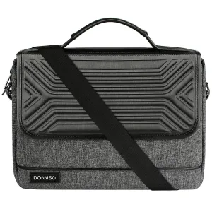 DOMISO 17 Inch Multi-Functional Laptop Sleeve with Strap Business Briefcase Waterproof Messenger Shoulder Bag for 17"-17.3" Notebooks/Dell/Lenovo/Acer/HP/MSI