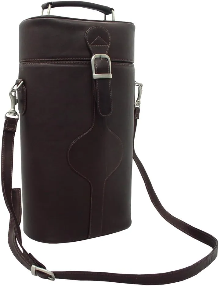 Double Deluxe Wine Carrier, Chocolate, One Size