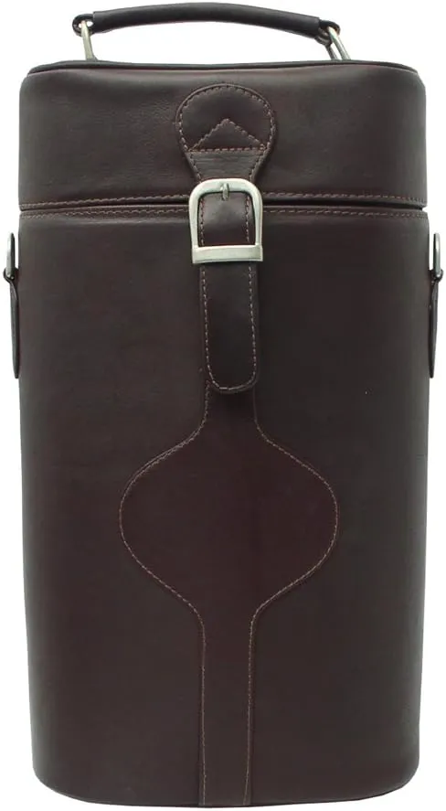 Double Deluxe Wine Carrier, Chocolate, One Size