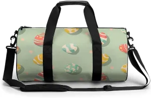 Easter Eggs Colorful Vintage Gym Bag for Men Women Duffle Bags Travel Tote