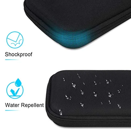 External Hard Drive Case Protective Case for Samsung T7 Shield/Samsung T7/T7 Touch Portable SSD 500GB 1TB 2TB USB 3.2 Hard Eva Waterproof Shockproof Case Travel Bag, Black Black