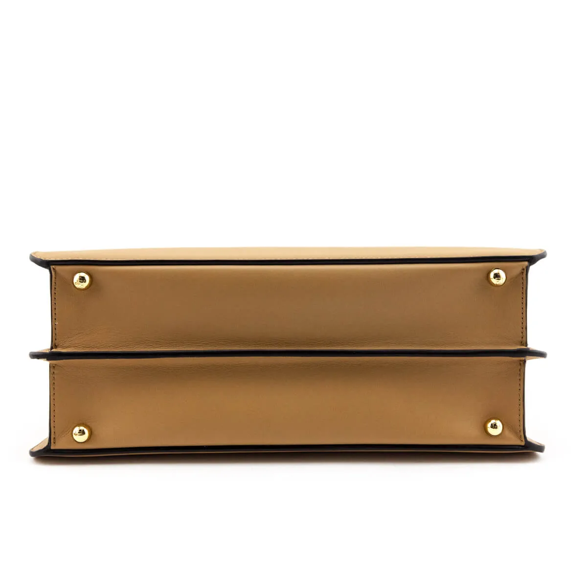 Fendi Miele Scuro Vitello Seta Nappa Medium Peekaboo I SEE U Satchel
