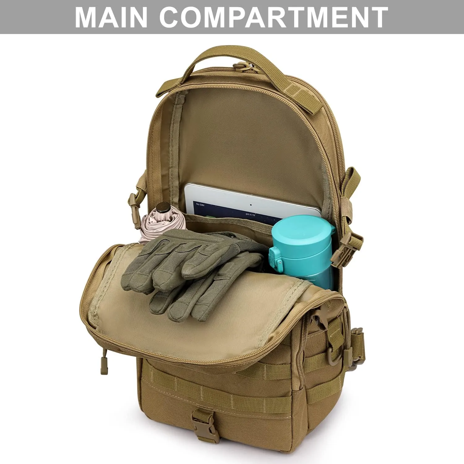 G4Free EDC Bag Tactical Sling Bag Backpack Molle Chest Shoulder Assault Pack Rectangular Outdoor Daypack