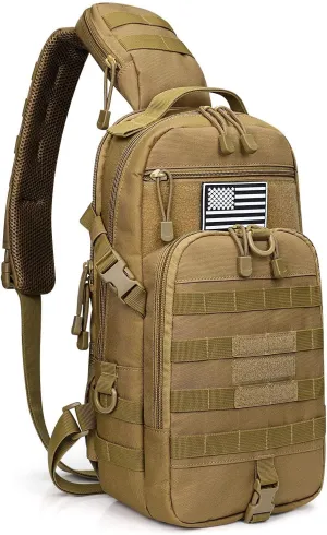 G4Free EDC Bag Tactical Sling Bag Backpack Molle Chest Shoulder Assault Pack Rectangular Outdoor Daypack