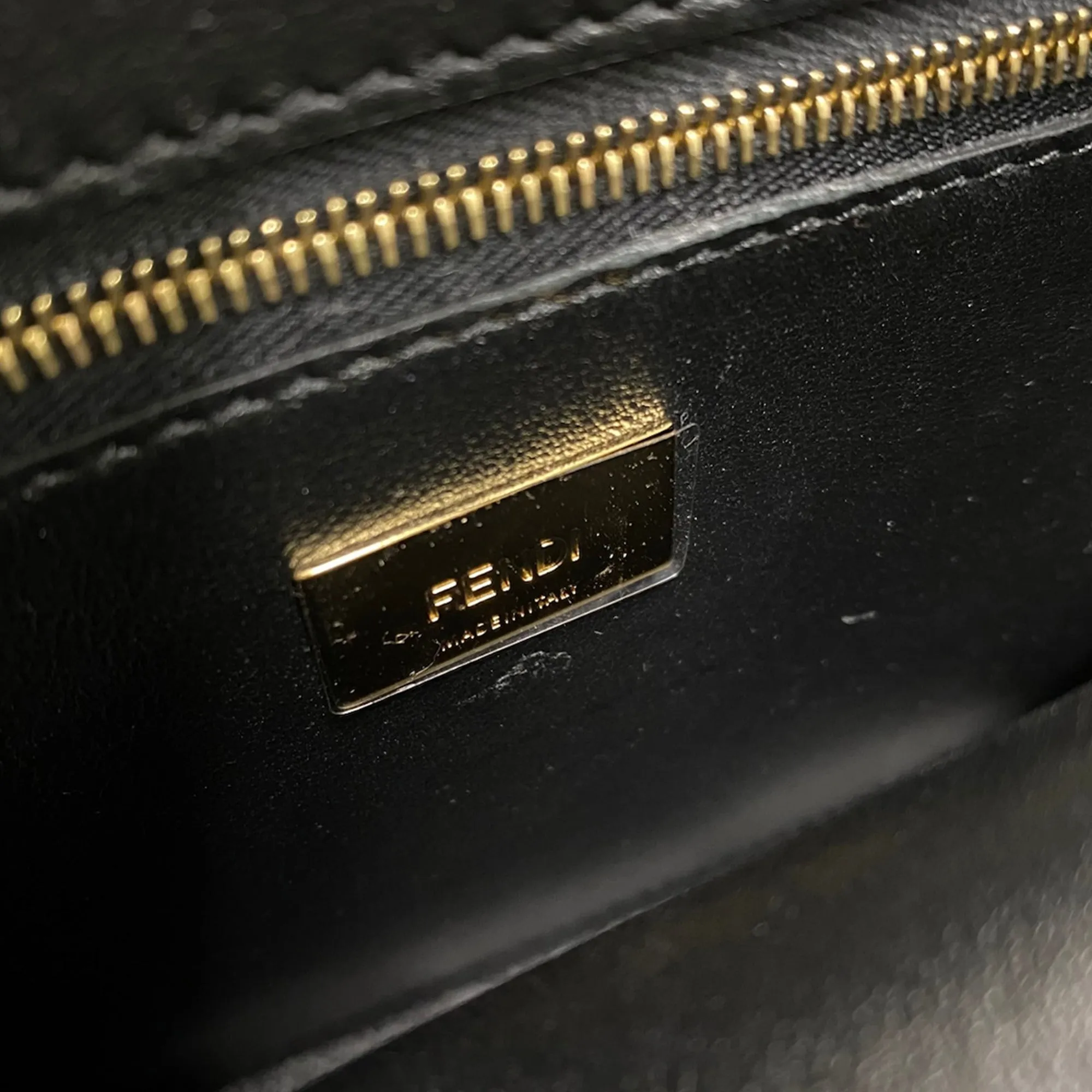 Green Fendi Mini Peekaboo Iconic Satchel