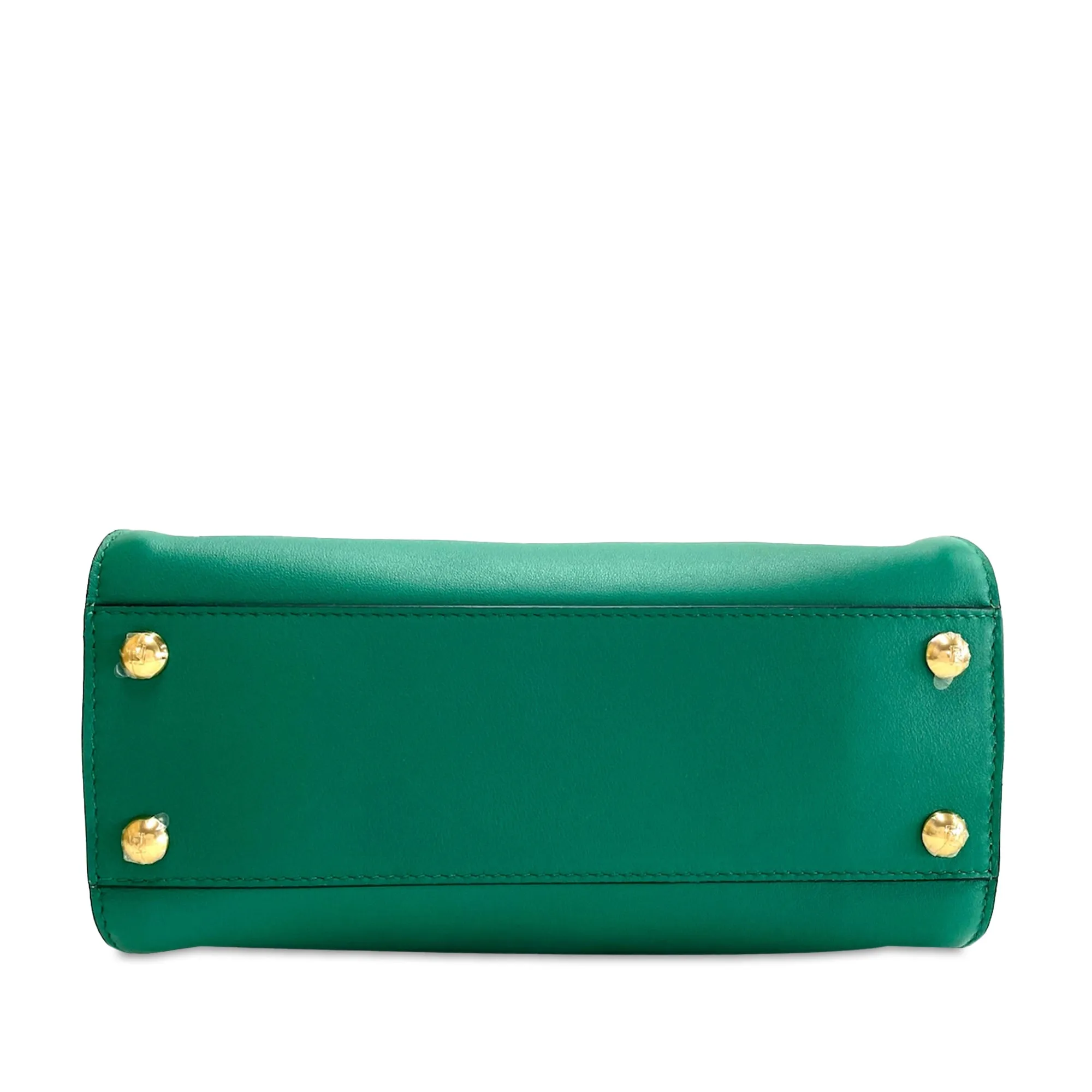 Green Fendi Mini Peekaboo Iconic Satchel