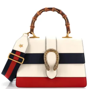 GUCCI Dionysus Bamboo Top Handle Bag Colorblock Leather Medium