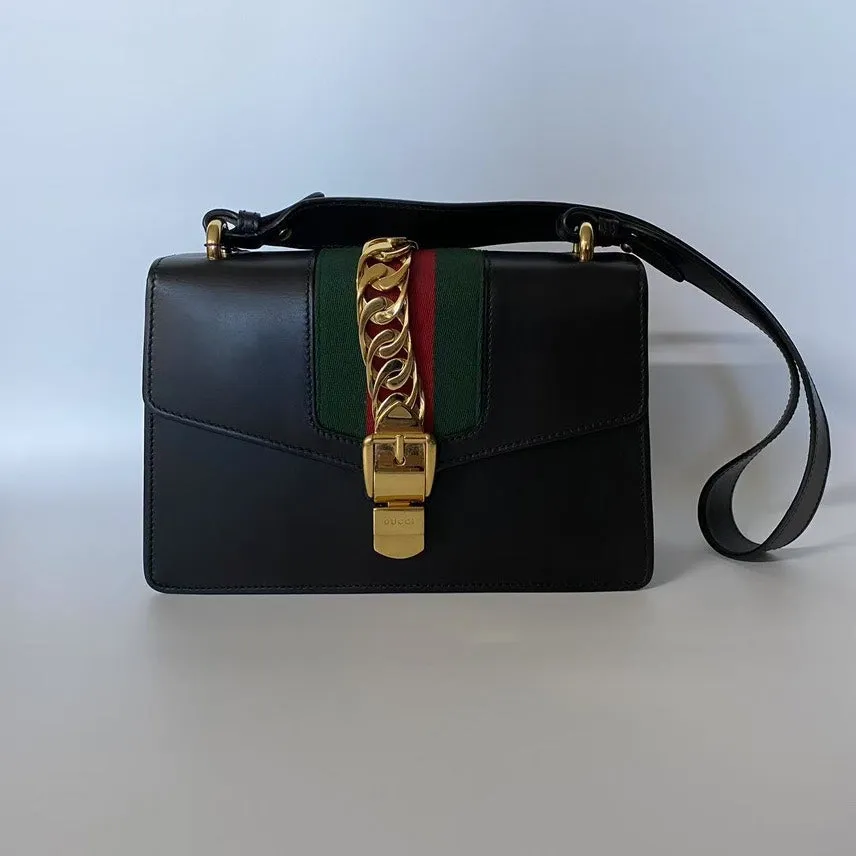 Gucci Dionysus Black Leather Crossbody Bag
