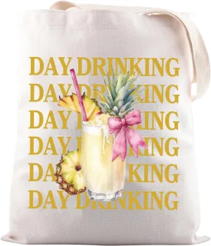 JNIAP Pina Colada Cocktail Club Gift Day Drinking Tote Bag Drinking Party Gift