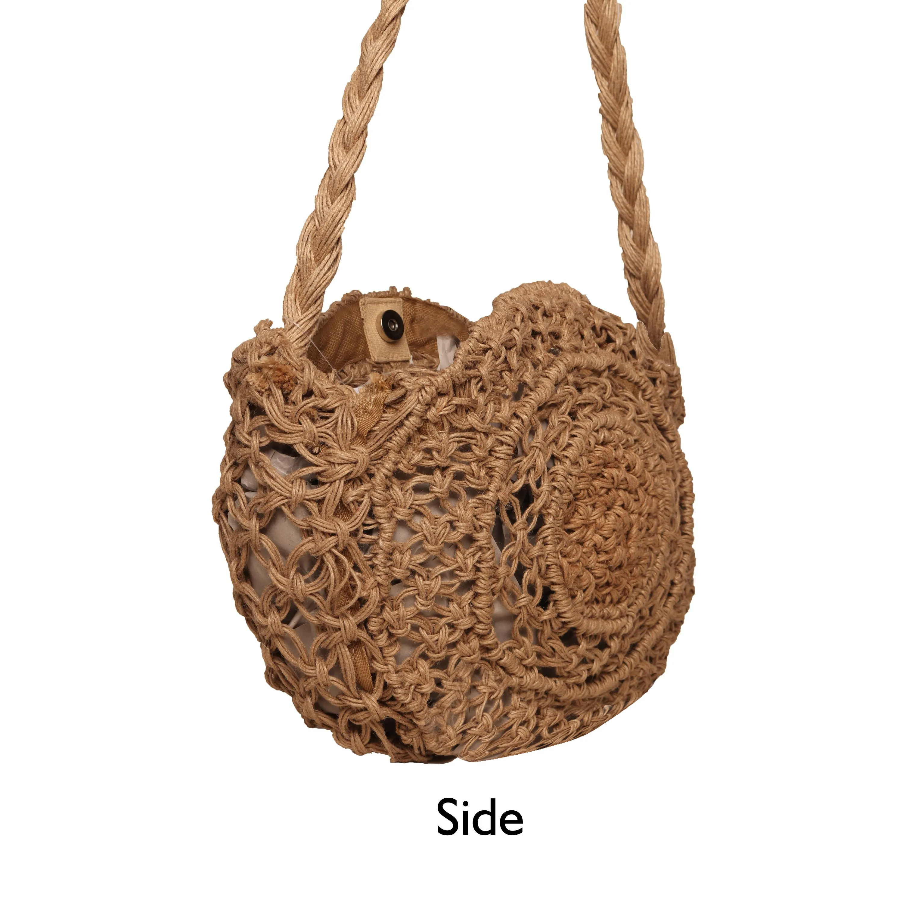 Jute Cord Round Macrame Sling Bag