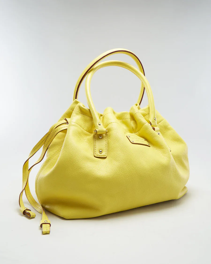 Kate Spade Yellow Leather Bucket Bag