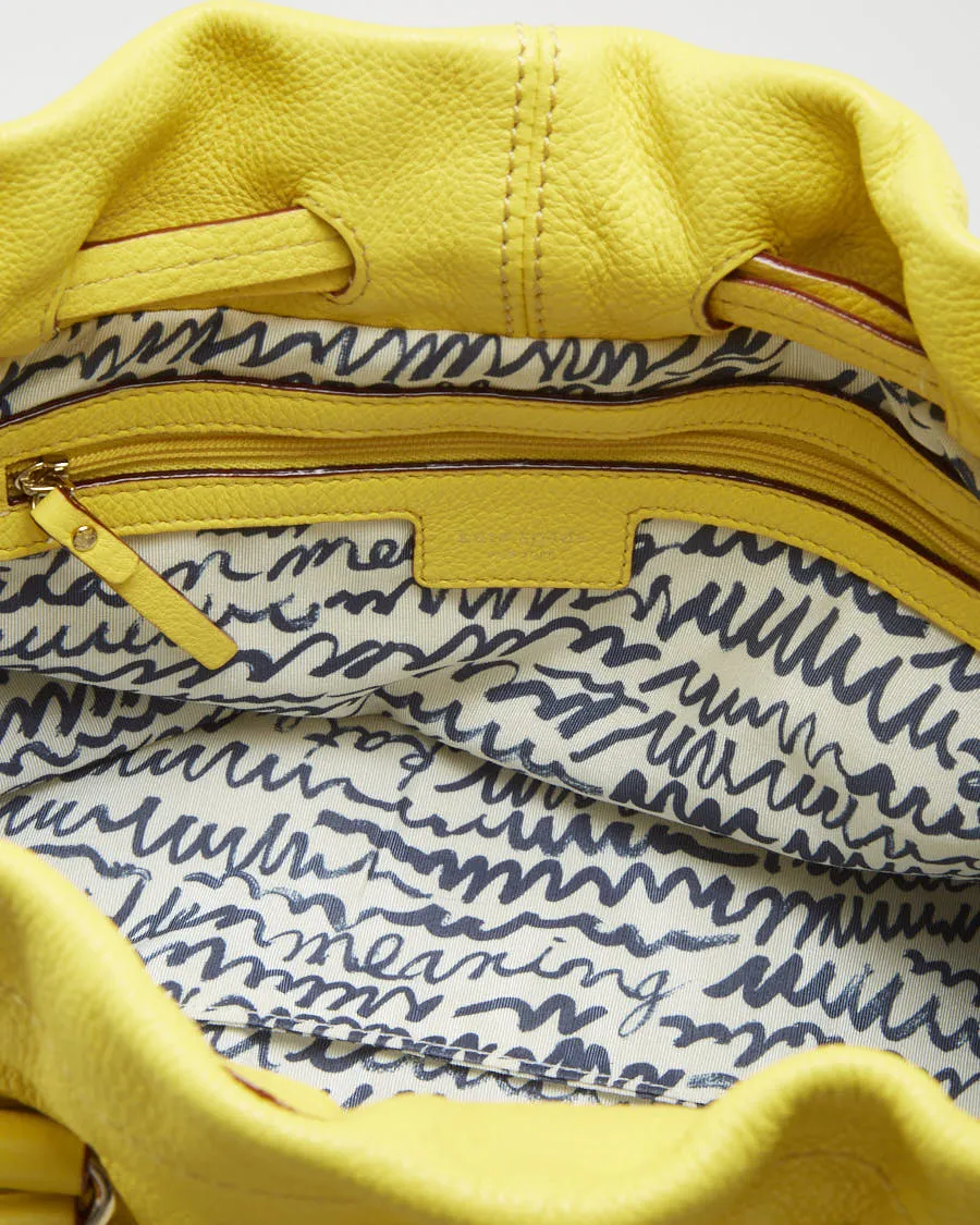 Kate Spade Yellow Leather Bucket Bag