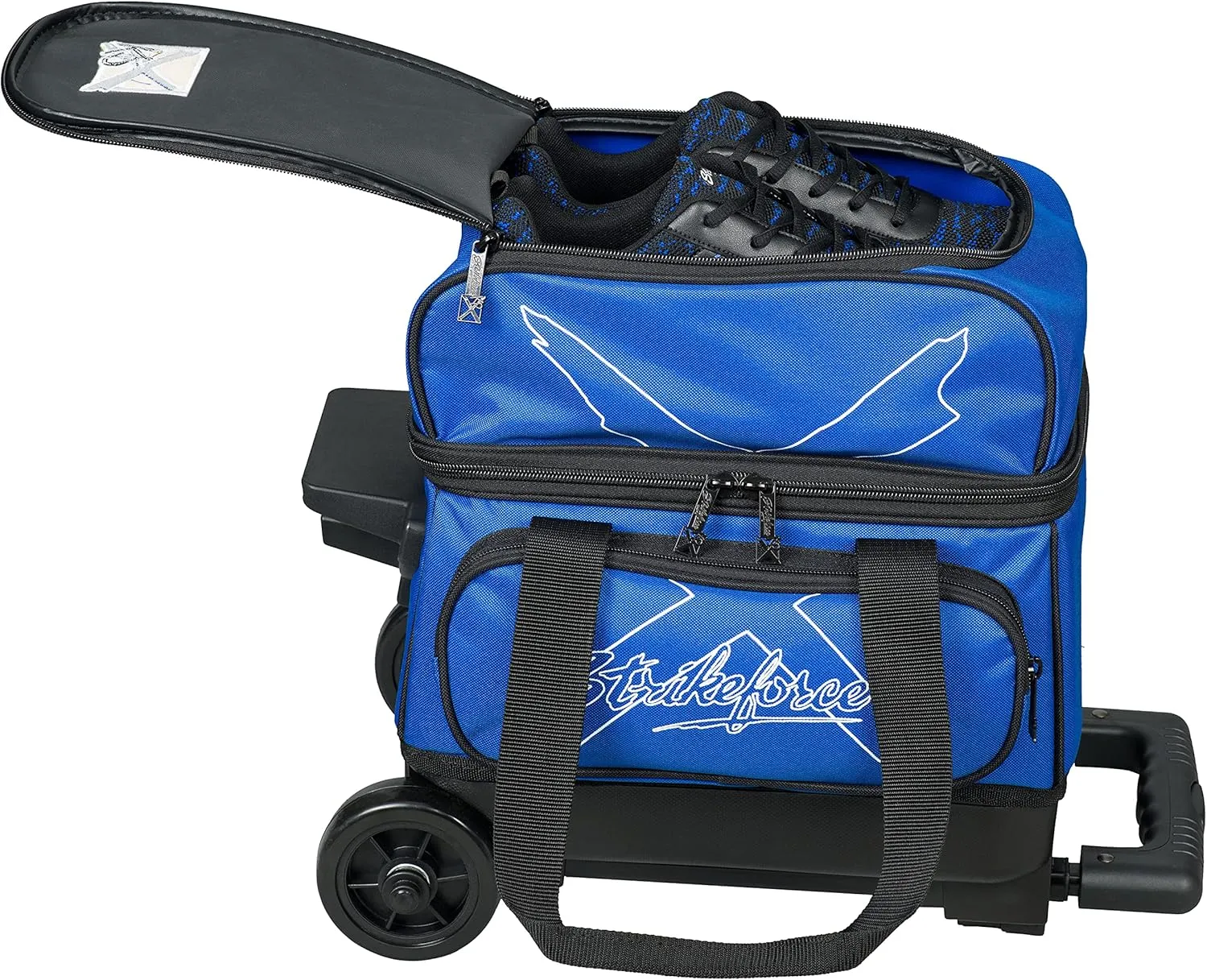 KR Strikeforce Cruiser Single Roller Bowling Bag with Shoe Compartment and Side Accessory Compartment