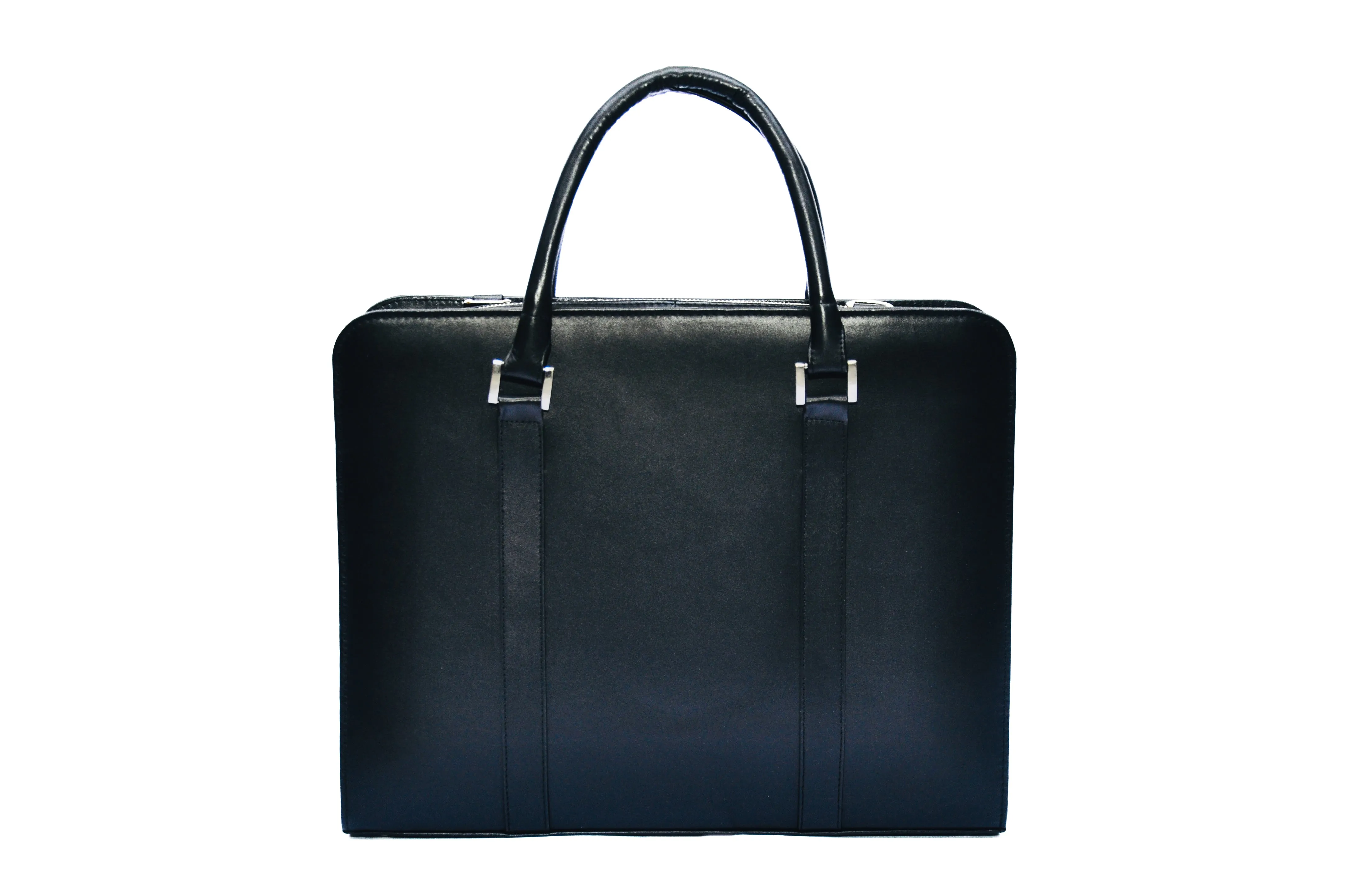 Leather Laptop Bag - Black