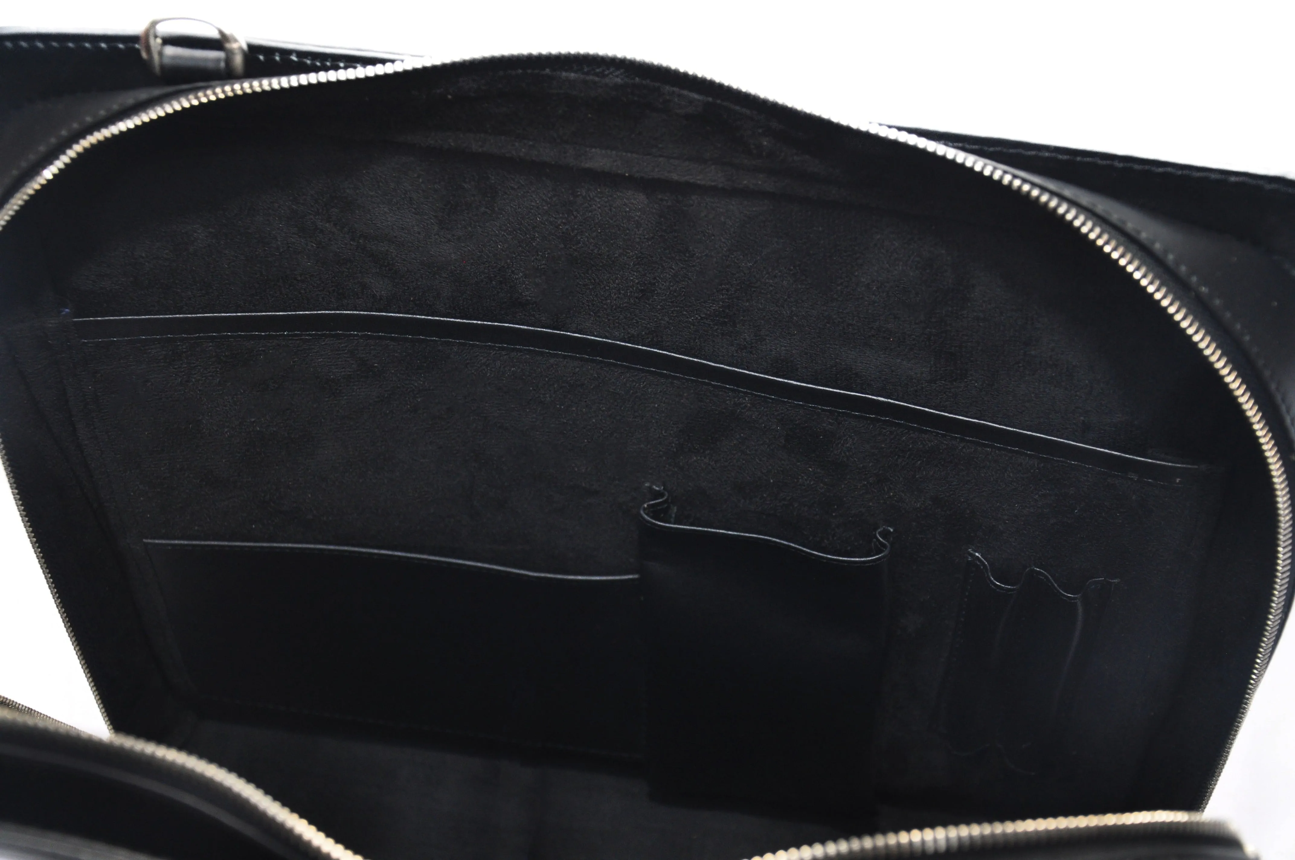 Leather Laptop Bag - Black