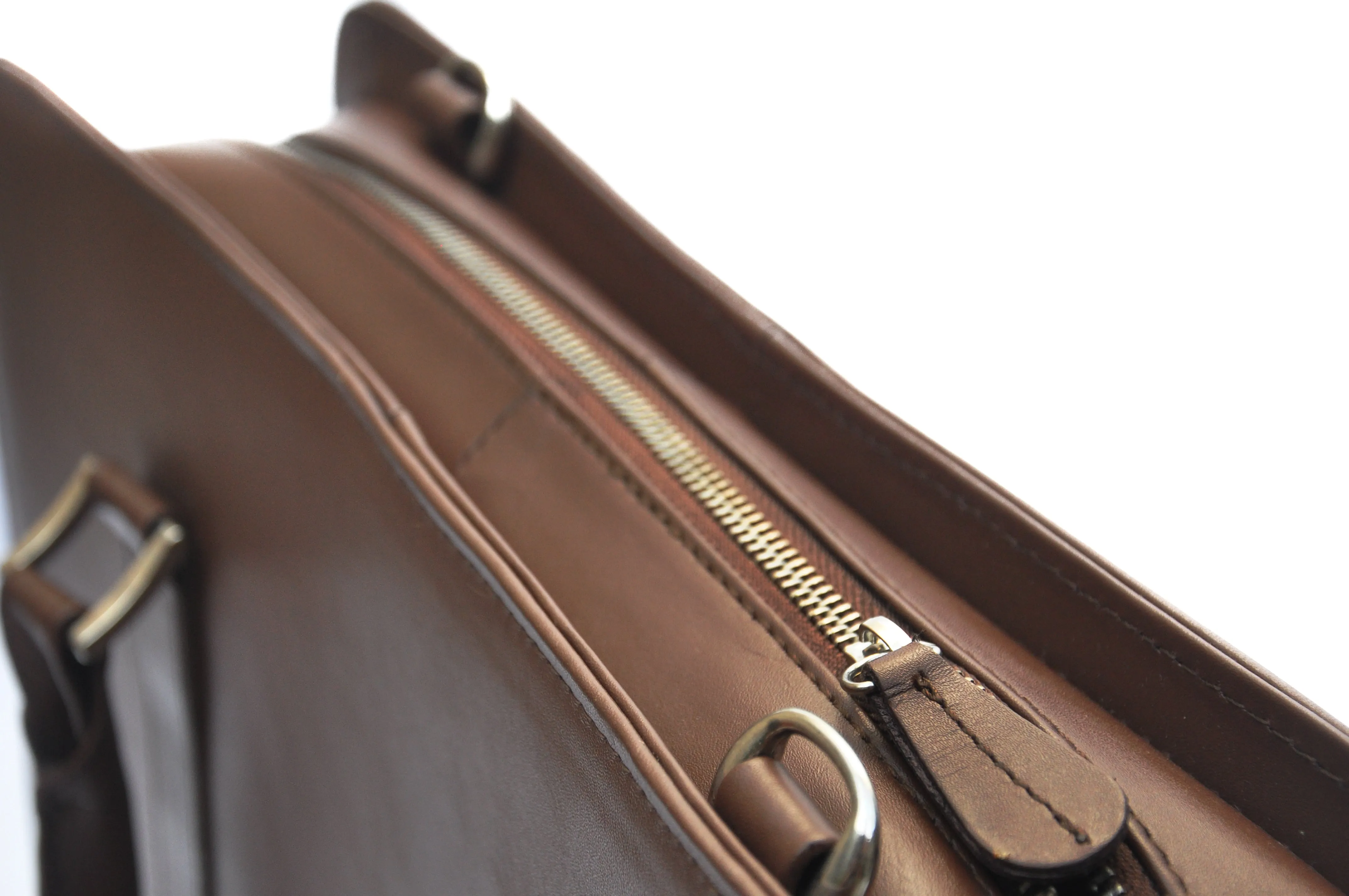 Leather Laptop Bag - Brown