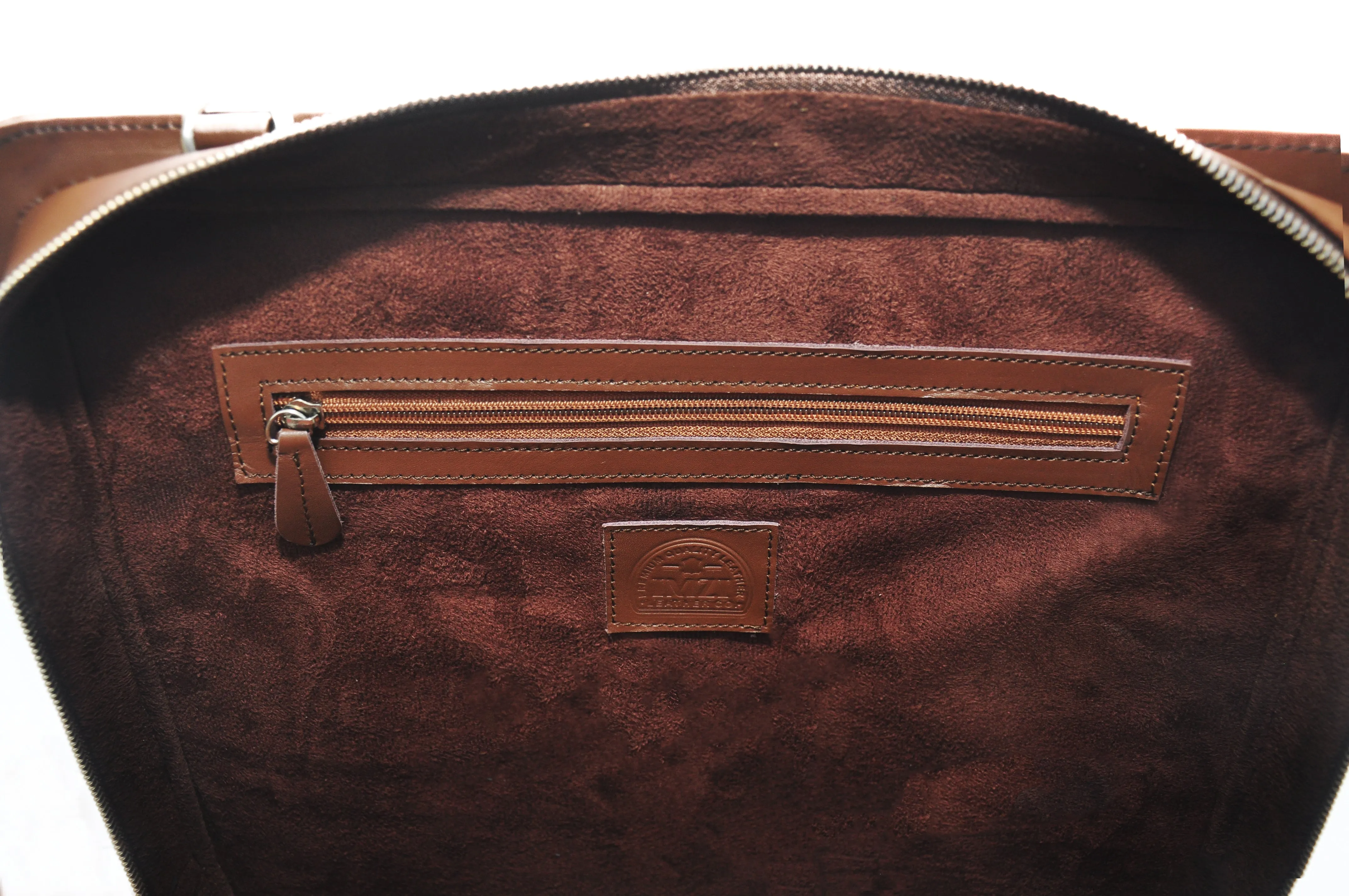 Leather Laptop Bag - Brown
