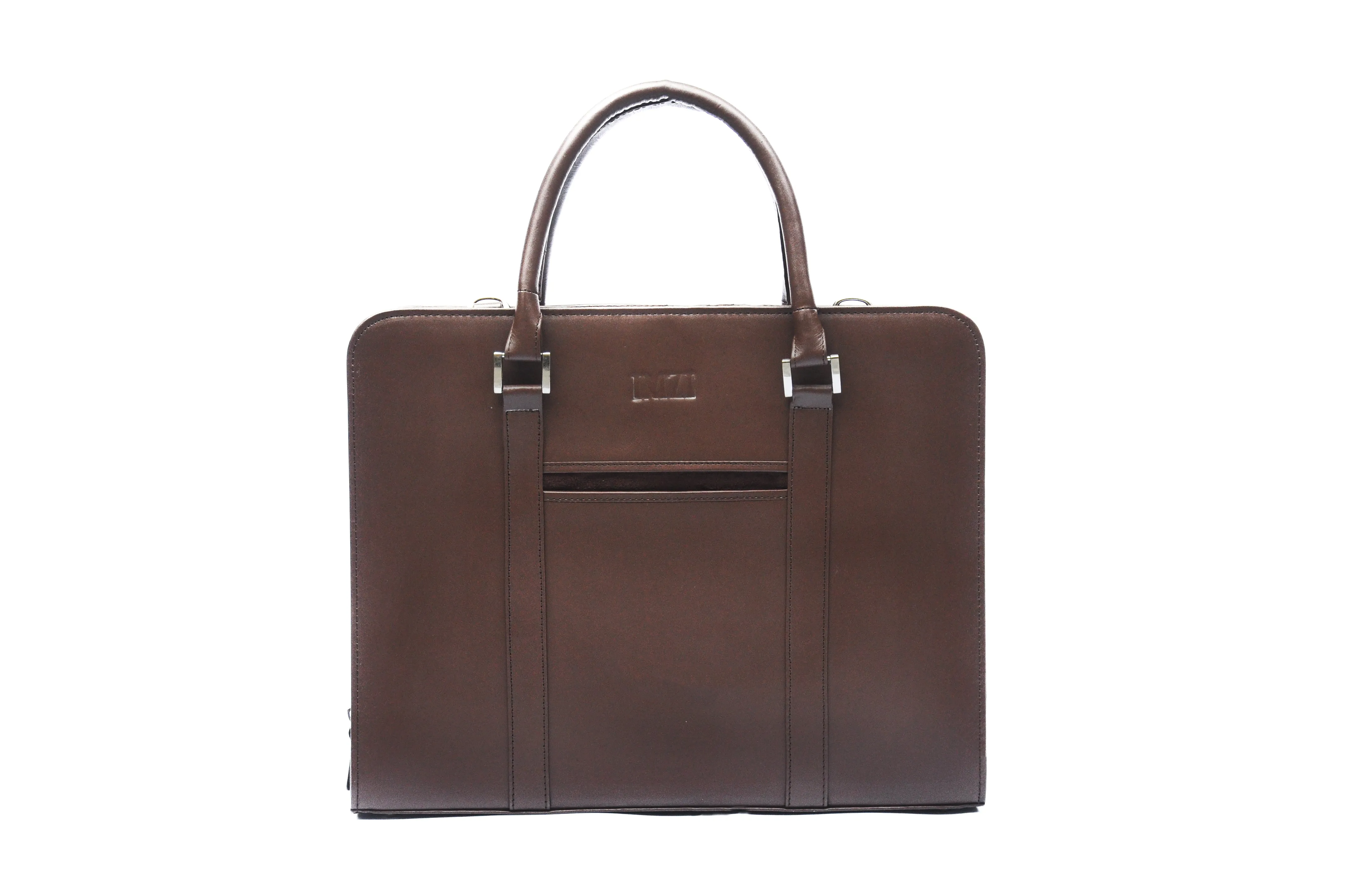 Leather Laptop Bag - Brown