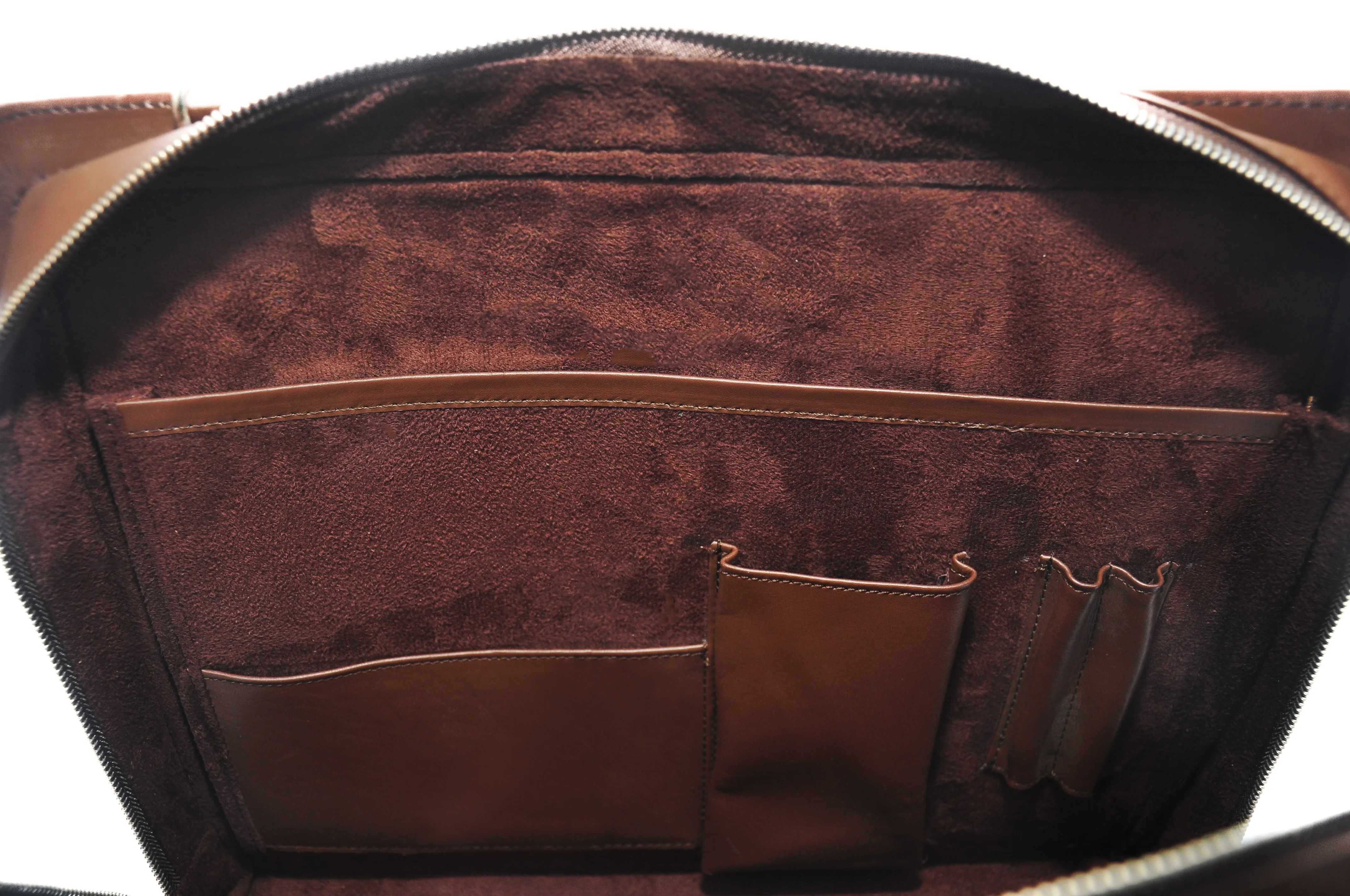 Leather Laptop Bag - Brown