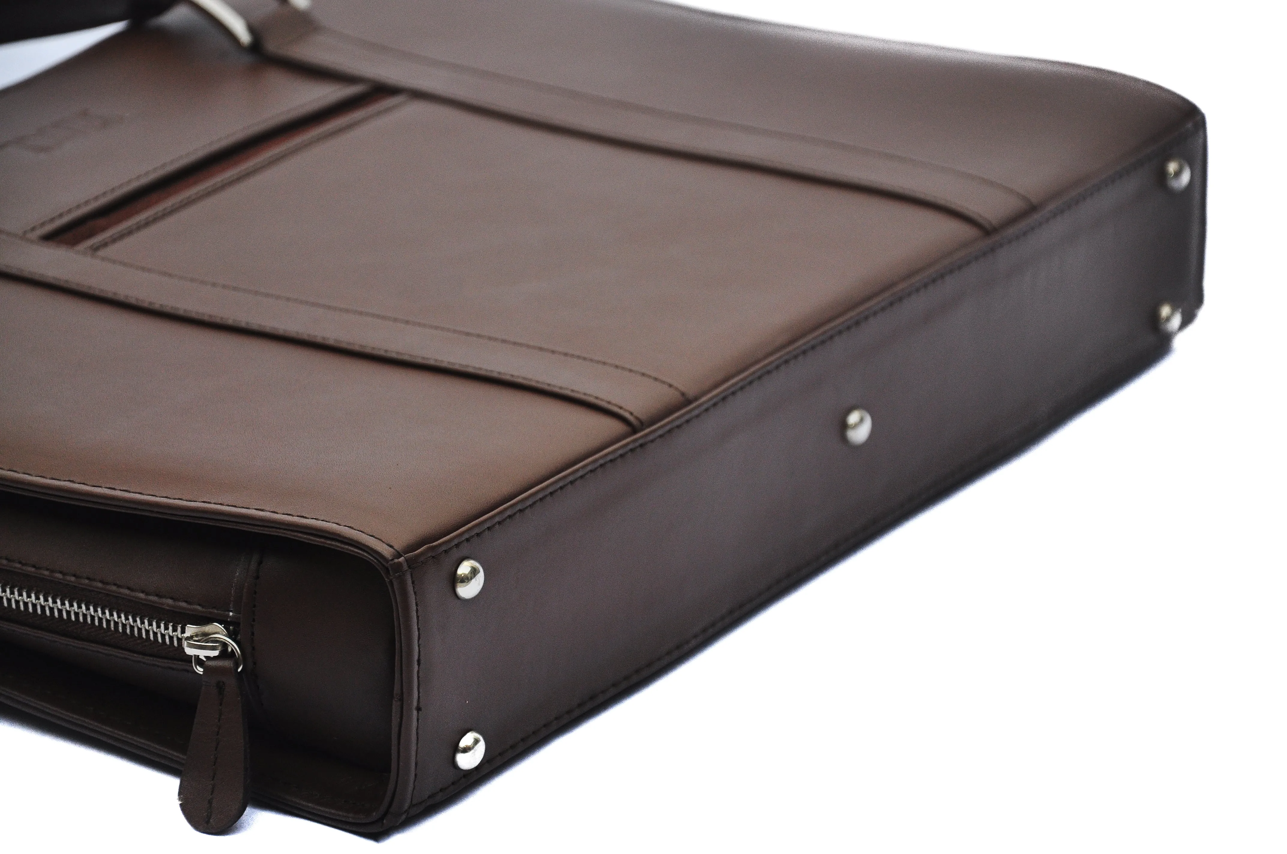 Leather Laptop Bag - Brown
