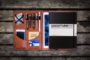 Leuchtturm1917 A4 - A4  Leather Cover Portfolio - Brown