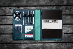 Leuchtturm1917 A4 - A4  Leather Cover Portfolio - Crazy Horse Forest Green