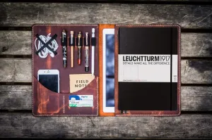Leuchtturm1917 A4 - A4  Leather Cover Portfolio - Crazy Horse Orange