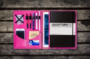 Leuchtturm1917 A4 - A4  Leather Cover Portfolio - Pink