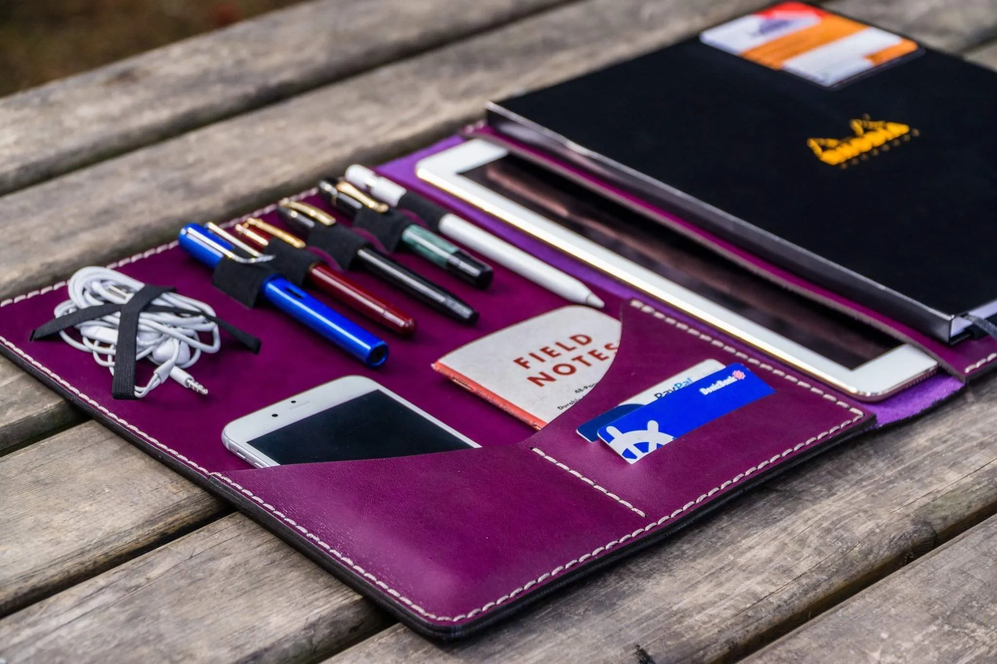 Leuchtturm1917 A4 - A4  Leather Cover Portfolio - Purple