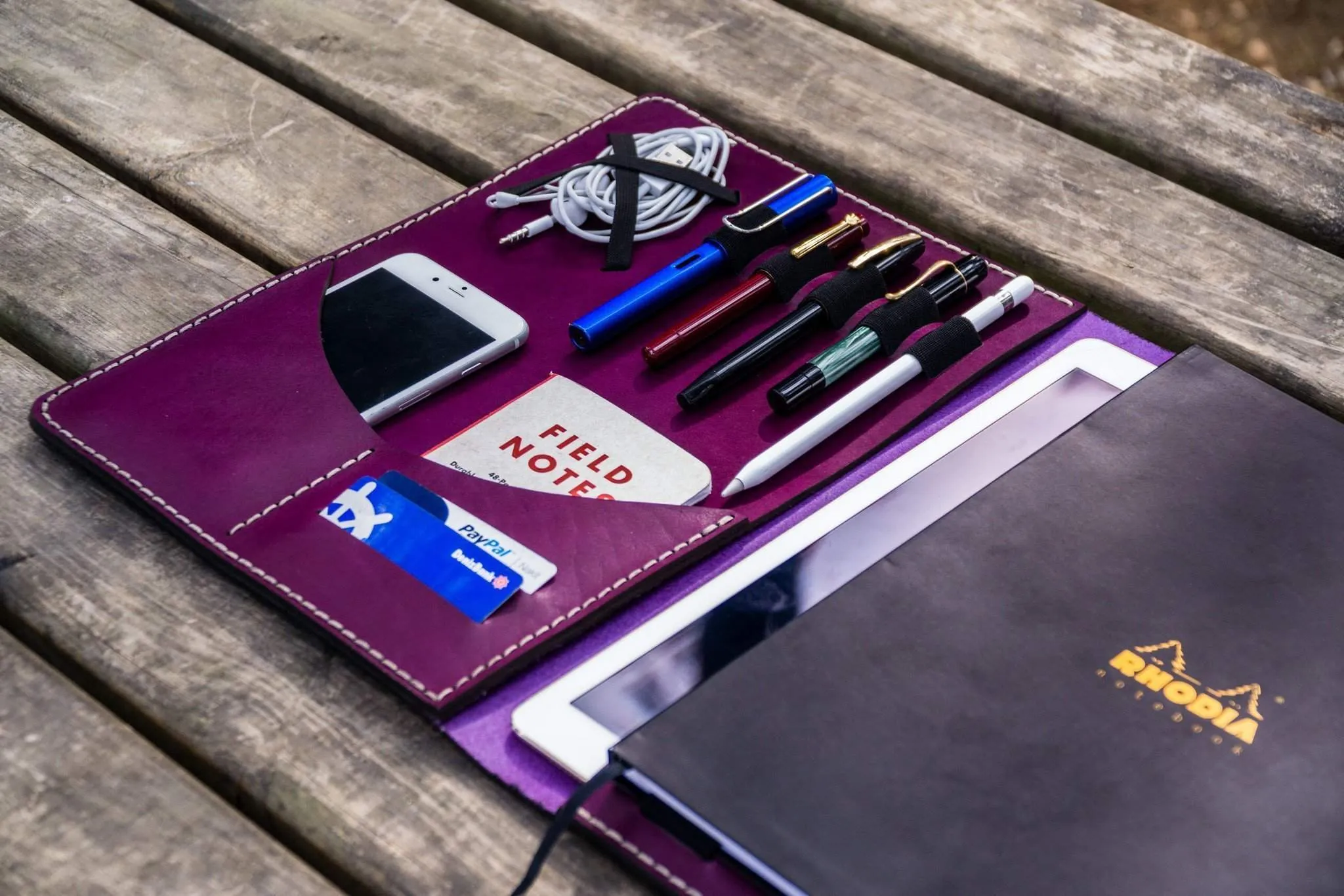 Leuchtturm1917 A4 - A4  Leather Cover Portfolio - Purple