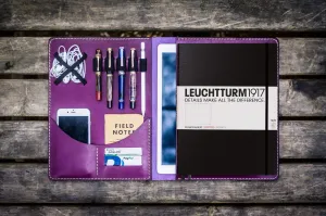 Leuchtturm1917 A4 - A4  Leather Cover Portfolio - Purple