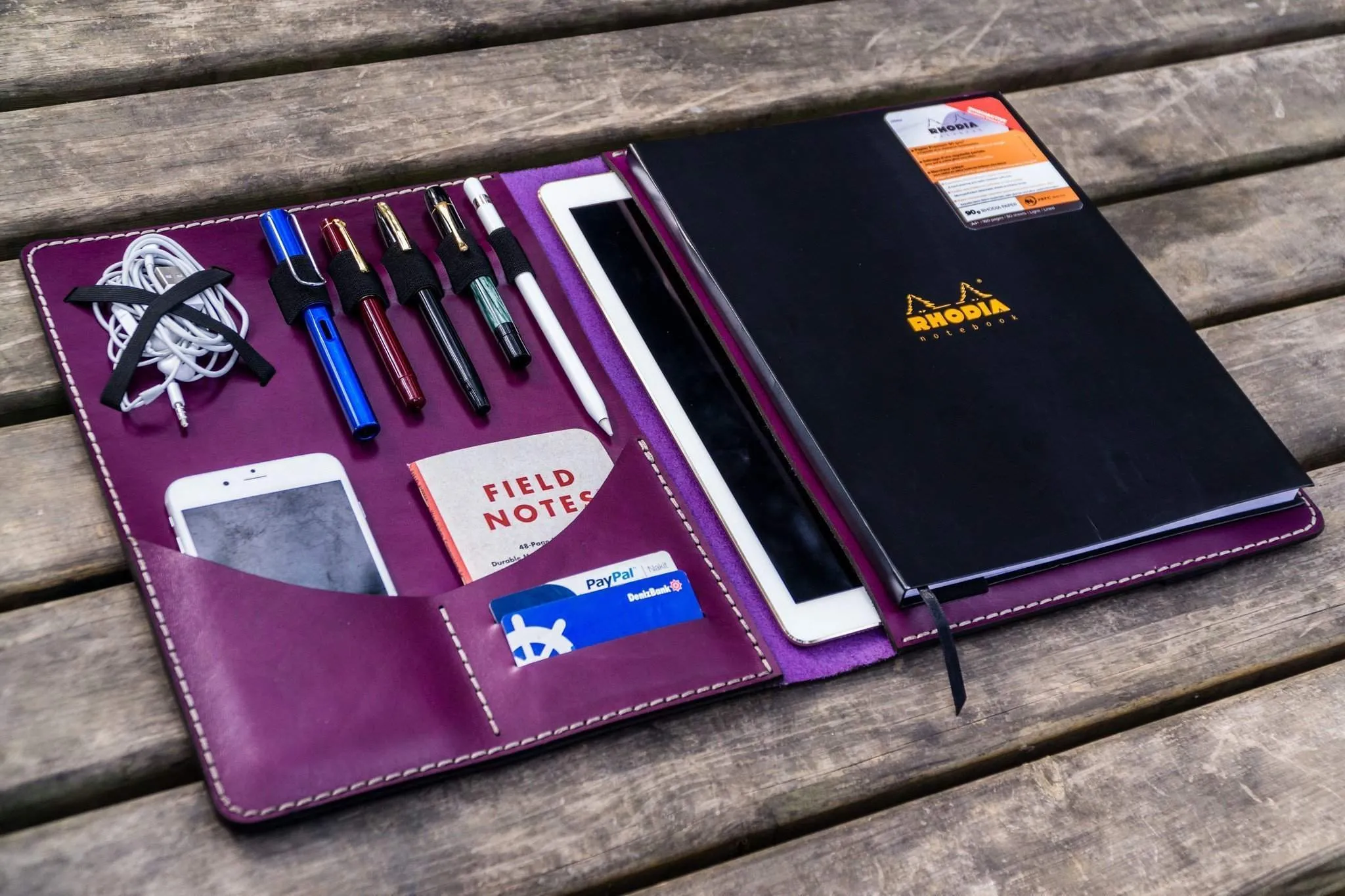 Leuchtturm1917 A4 - A4  Leather Cover Portfolio - Purple