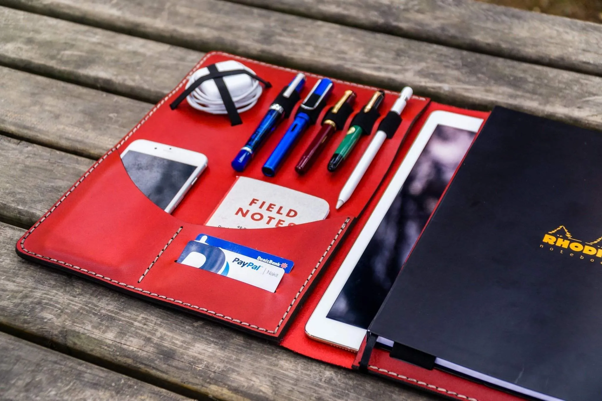 Leuchtturm1917 A4 - A4  Leather Cover Portfolio - Red